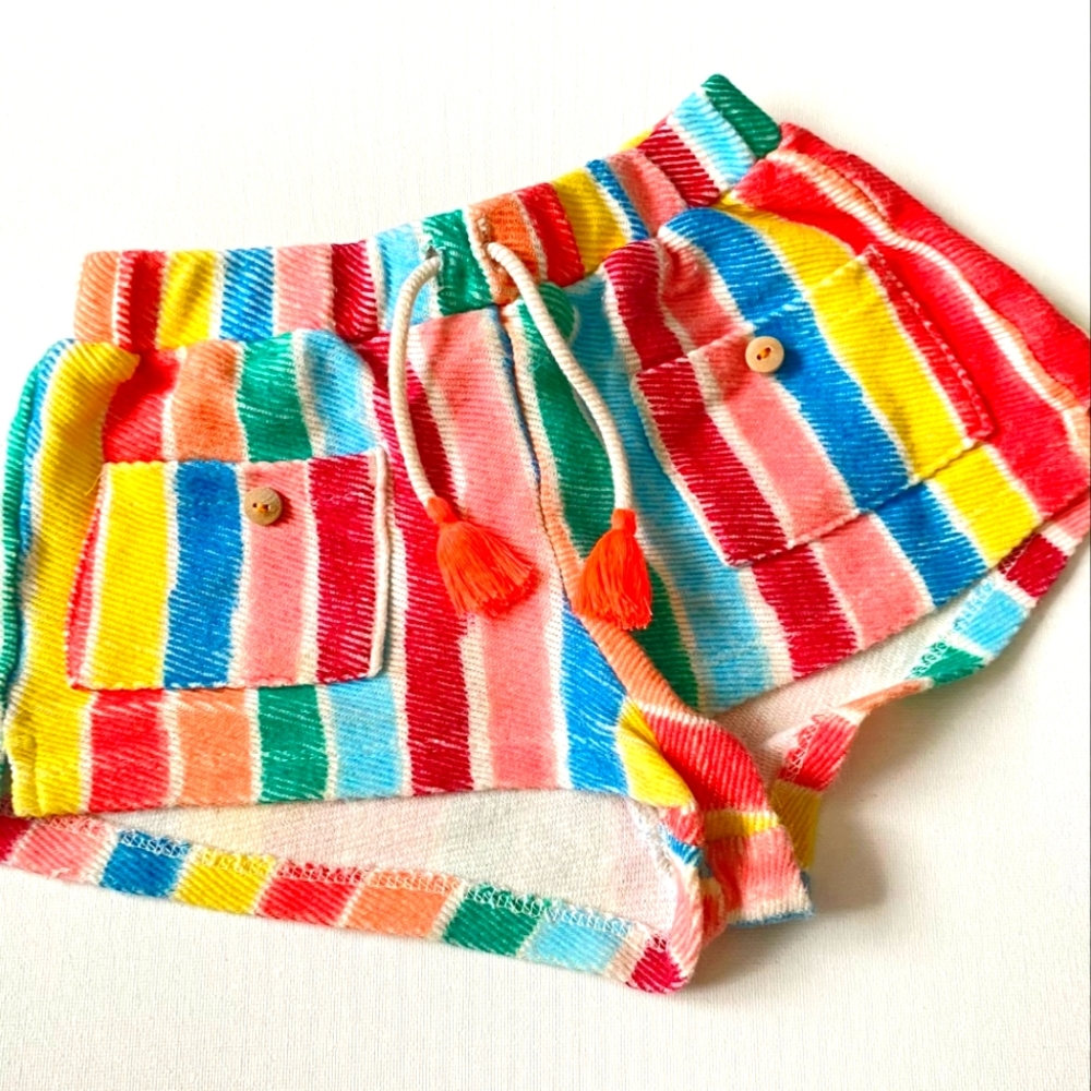 Stripe print shorts